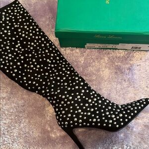 ⭐️ $25⭐️ Lauren Lorraine Black Studded Women's Boots new size 8.5